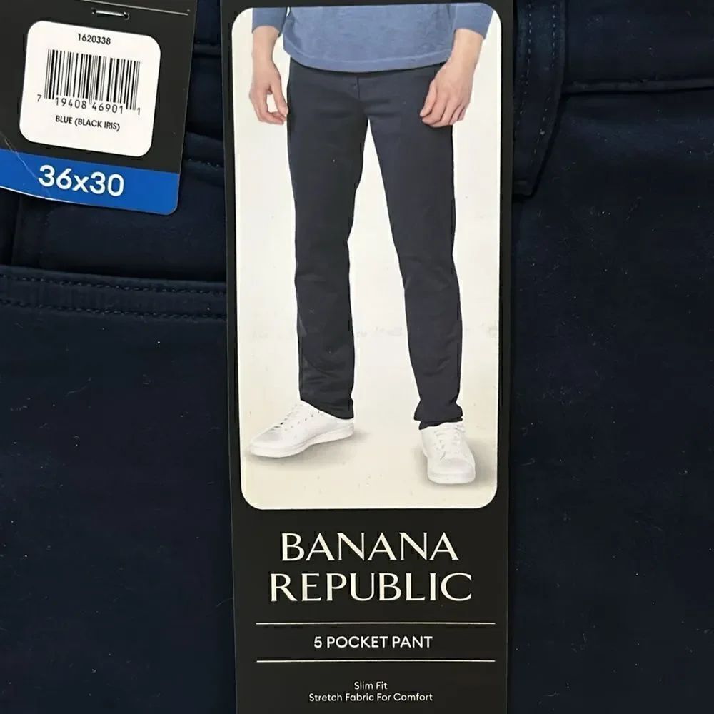 NEW Banana Republic Mens Navy 5 Pocket Pants